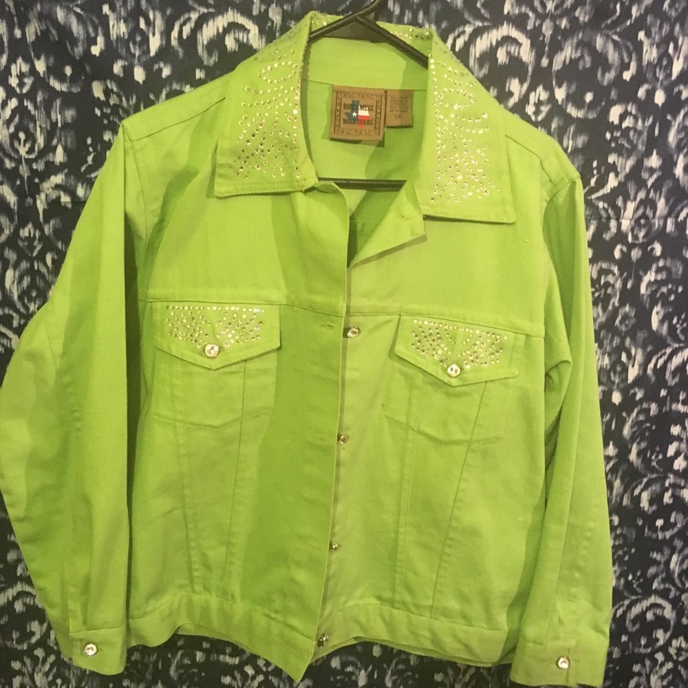 Don’t mess with Texas Lime green jacket!